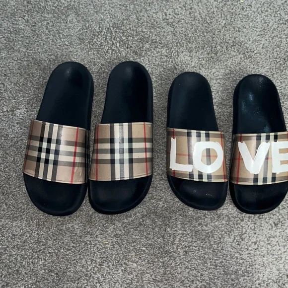 His & Hers Burberry slides bundle - Picture 1 of 4